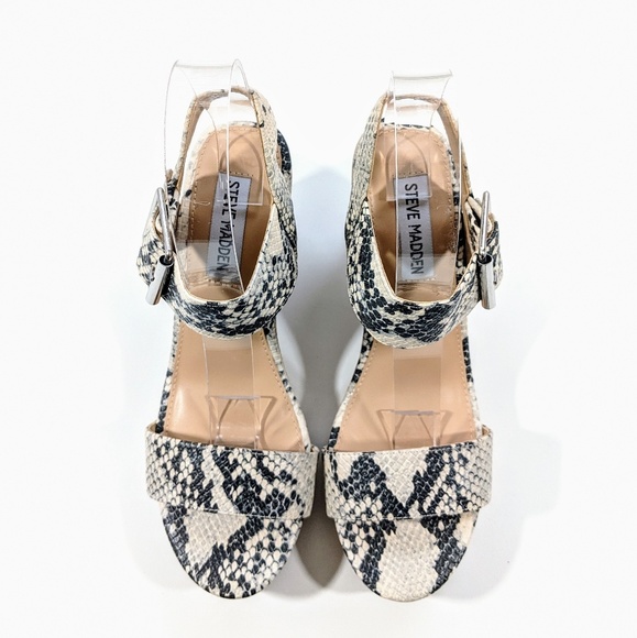 Steve Madden Flawless Natural Snake Skin Wedge - Picture 3 of 7